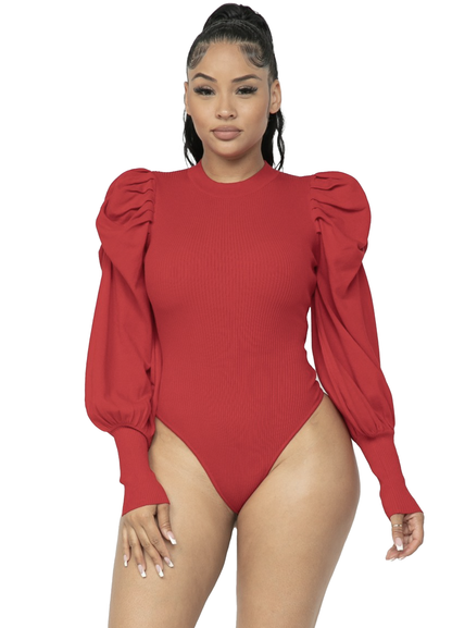 Puff Sleeve Knit Bodysuit