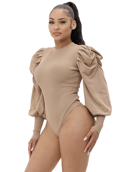 Puff Sleeve Knit Bodysuit