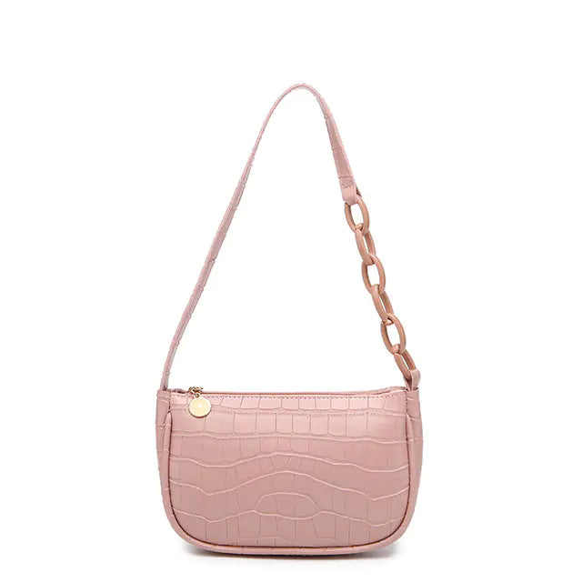 Bolso de hombro y cartera para mujer con diseño de cocodrilo
