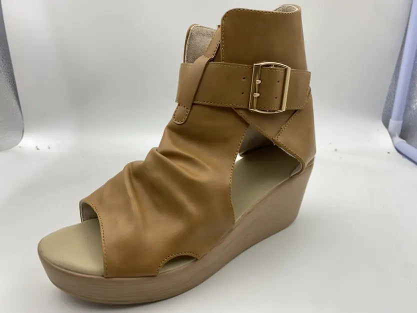Wedge Heel Platform Sandals for Women with Belt