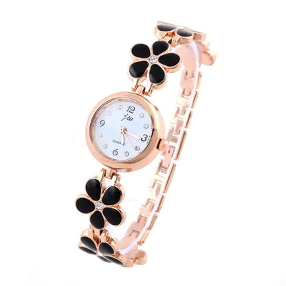 Women's Quartz Watch with Floral Design