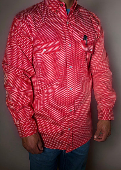 Camisa de trabajo FR Pearl Snap - Rojo Alfa