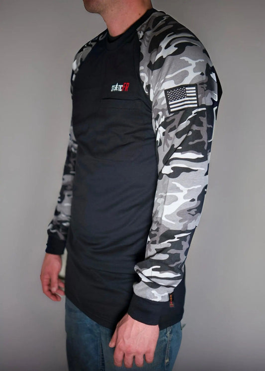 FR迷彩襯衫 - 黑色/灰