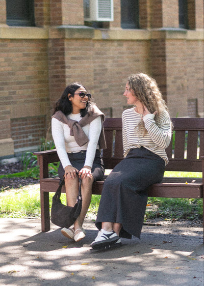 Remi Onyx黑色牛仔中長裙