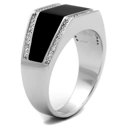 Anillo VacationGrabs de plata de ley 925 rodiada para hombre