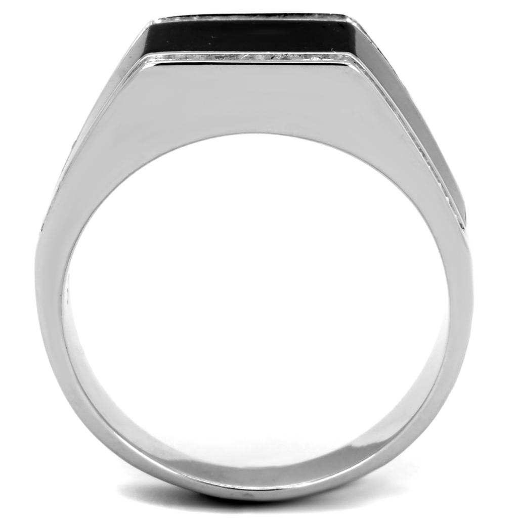 Anillo VacationGrabs de plata de ley 925 rodiada para hombre