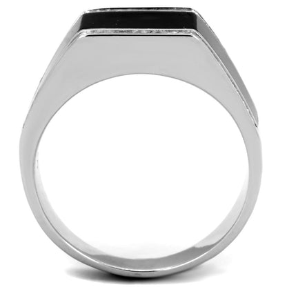 Anillo VacationGrabs de plata de ley 925 rodiada para hombre