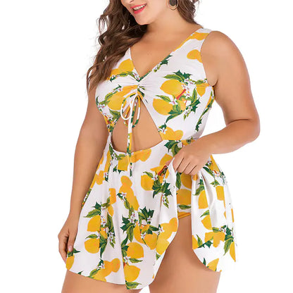 Traje de baño de una pieza de bikini sexy de talla grande para mujer 