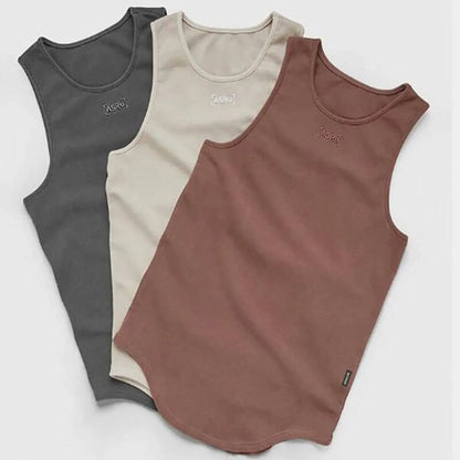 Men's Solid Color Summer Cotton Sport Tank Tops