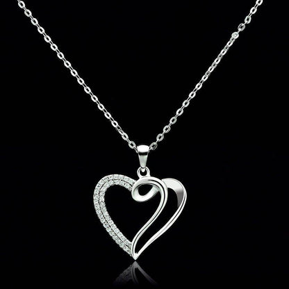 Joyas con colgante de corazón de plata esterlina VacationGrabs