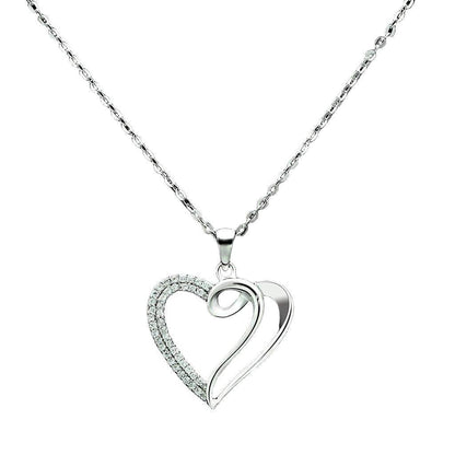 Joyas con colgante de corazón de plata esterlina VacationGrabs