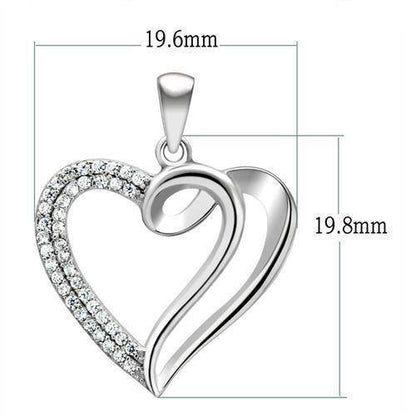 Joyas con colgante de corazón de plata esterlina VacationGrabs