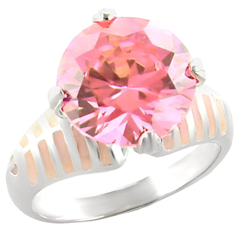 Anillo de plata de ley con piedras preciosas rosas VacationGrabs