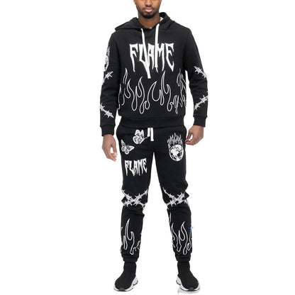 男士時尚度假運動套裝兩件套