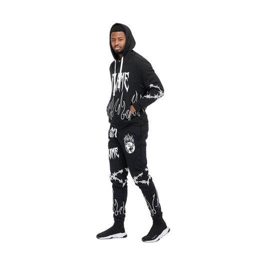 男士時尚度假運動套裝兩件套