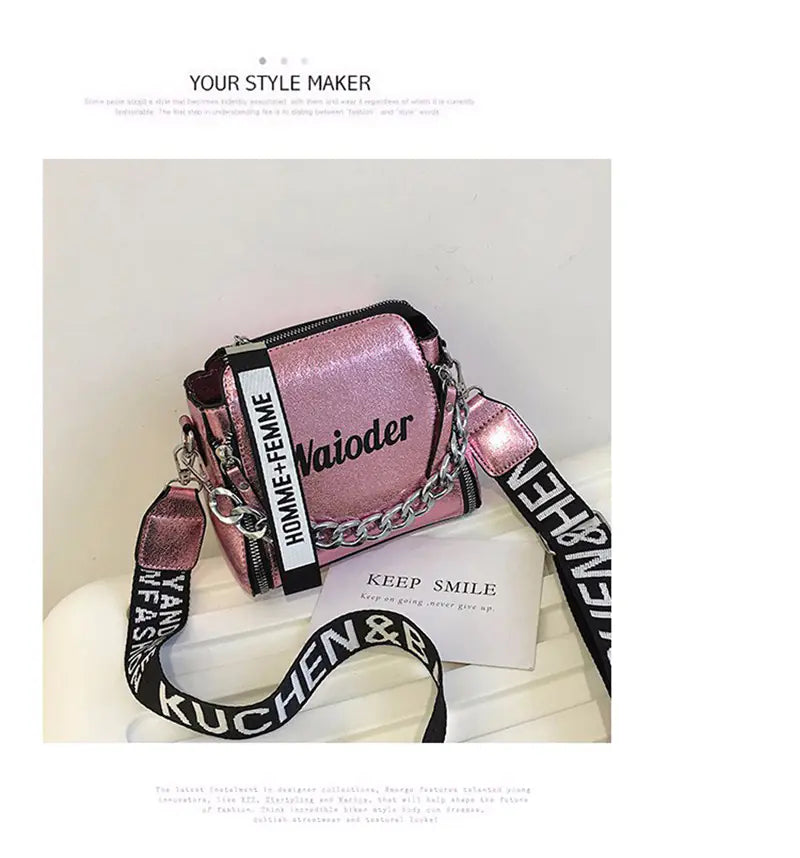 Bolso bandolera de moda con correa