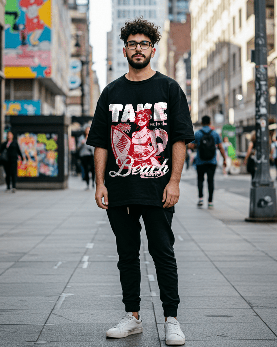 G West Take Me To The Beach Oversized Men's T-Shirt