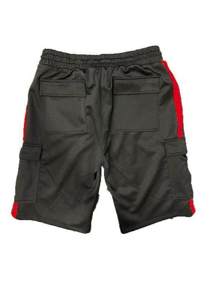 Conjunto de 2 piezas de chaqueta deportiva con dos rayas y pantalones cortos para hombre