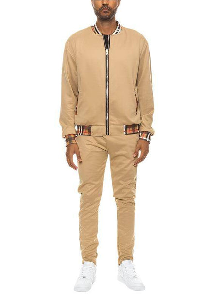 VacationGrabs Men's 2PC Waist Band Track Suit for Stylish