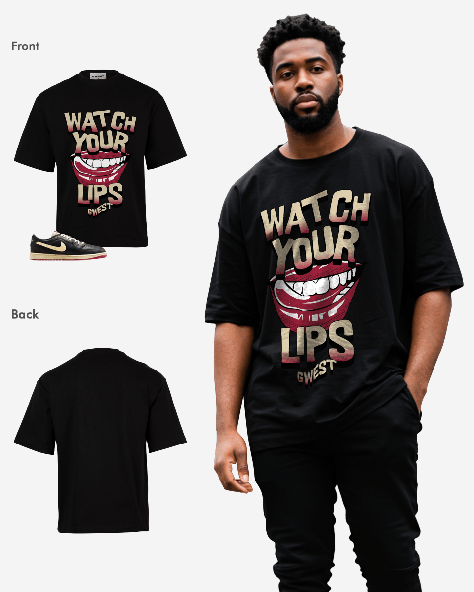 G-West Watch Your Lips Oversized T-Shirt Mens