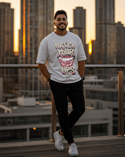 G-West Watch Your Lips Oversized T-Shirt Mens