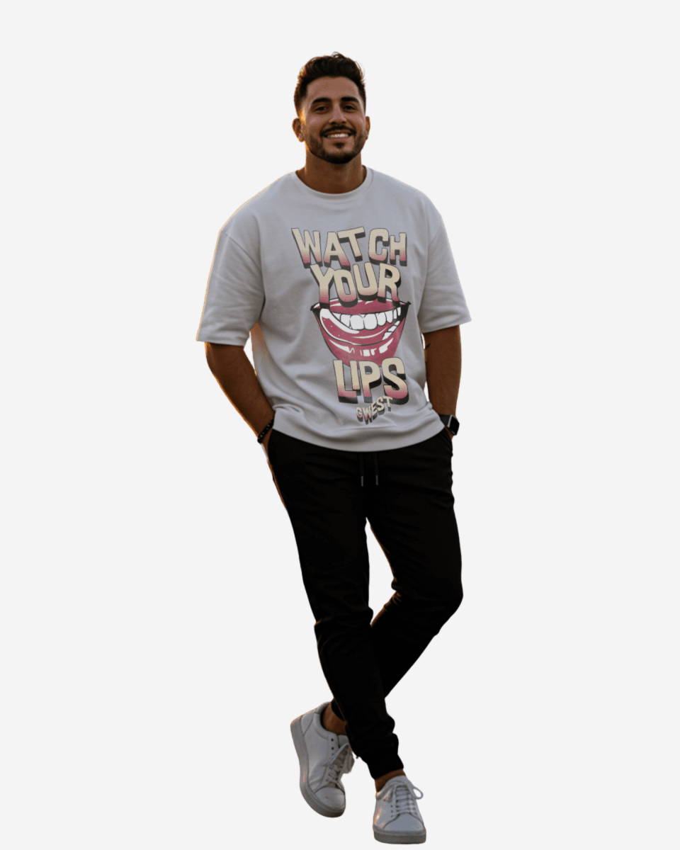 G-West Watch Your Lips Oversized T-Shirt Mens