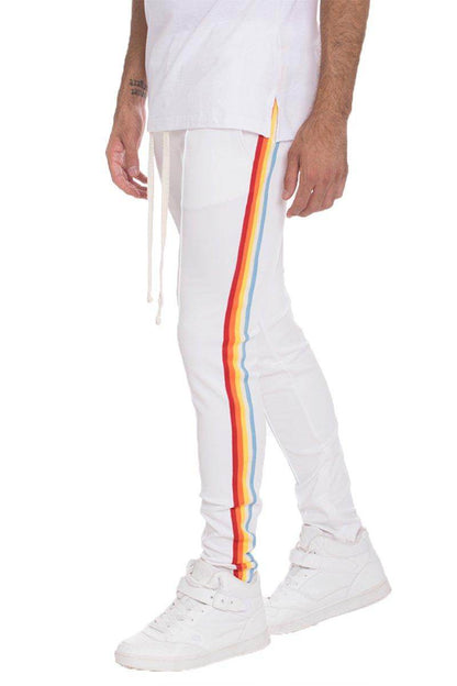 Men's 2PC White Rainbow Shirt and Pants