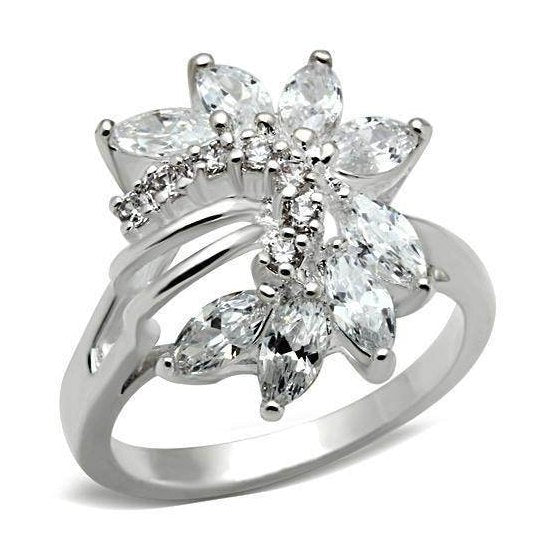 Anillo floral de plata esterlina VacationGrabs para mujer