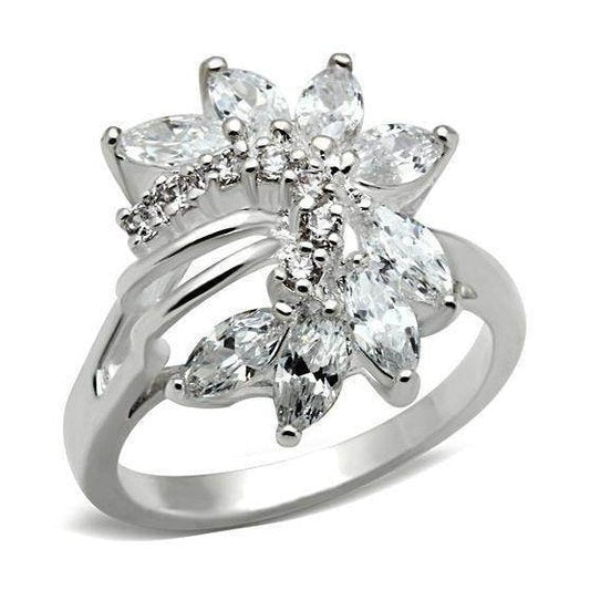 Anillo floral de plata esterlina VacationGrabs para mujer