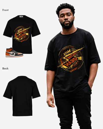 G-West Work Hard Oversized T-Shirt Mens