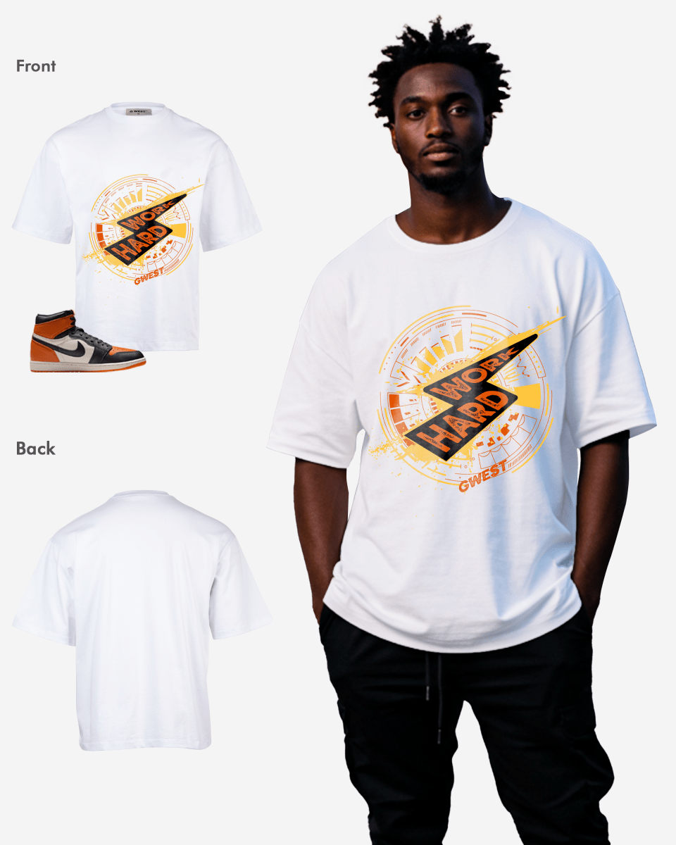 G-West Work Hard Oversized T-Shirt Mens
