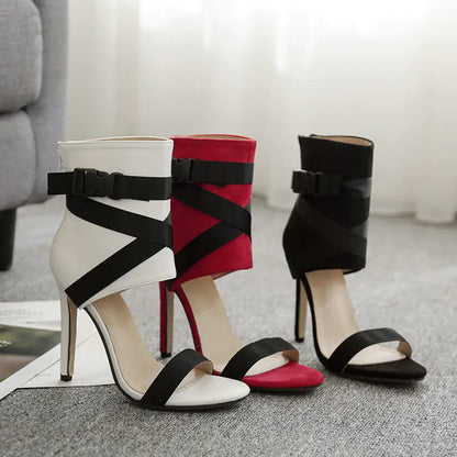 New Peep-Toe Strappy High Heels