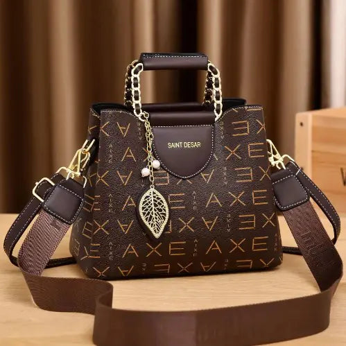 馬爾地夫真皮包 - 時尚大容量手提包