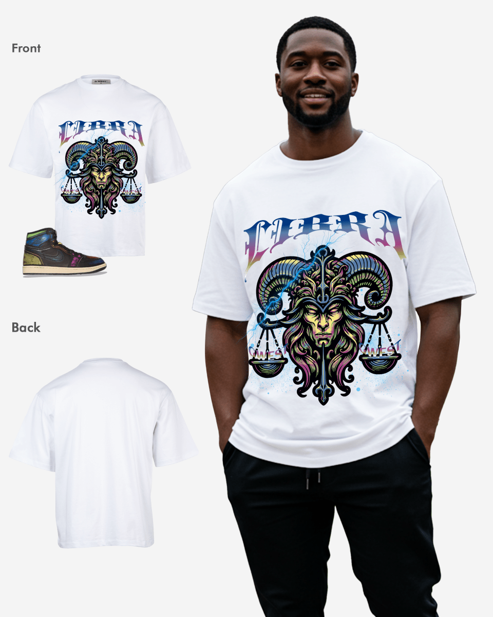 G West Zodiac Libra Oversized Men's T-Shirt